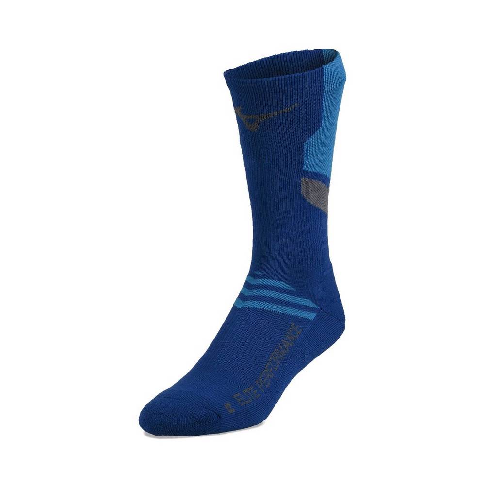 Calcetines Mizuno RUNBIRD® Crew Hombre Azul Real Outlet UEVH-61357